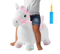 Bouncy Horse - Soft Bouncing Animal Hopper Inflatable Bouncing Plush Animal Hopper | 56x23x48cm/ Indoor Interactive Plush Doll Toy For 2-5 Years Old Kids Boys Children Girls Balance Training