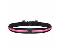 Bouncy Nylon Portable Waterproof Phone Pouch Pocketbelt Sports Waist Bag Belt Bag Running(Rose red,5PCS)