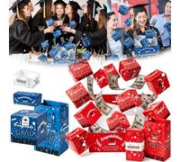 Bouncy Red Envelope Box Graduation Gift Box for Cash Surprise, Surprise Pop Up Gift Box for Money, Pop Up Money Box for Cash Gift Birthday, Christmas Bounce Gift Box for Graduation (Red, 16 LAYER)