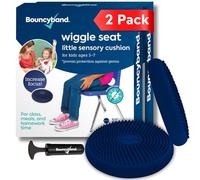 Bouncyband 2Pcs Sensory Core Balance Wobble Cushion Physio - Air Stability Inflatable Balance Disc for Chair & Floor - Blue Balance Cusion Sensory Wiggle Seat By Playlearn (33cm)
