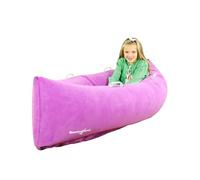 Bouncyband Medium Comfy Peapod Sensory Chair - Purple 60" - Fun, Inflatable Peapod Chair Provides Therapeutic Sensory Relief and Compression for Kids Ages 6-12, Includes Electric Air Pump
