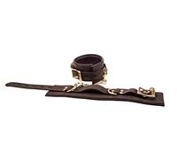 Bound by Loving Joy Nubuck Leather Ankle Restraints, Ankle Cuffs, Bondage Restraints, Bondage Gear, Brown & Gold