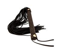 Bound by Loving Joy Nubuck Leather Flogger, Spanking Flogger, Bondage Gear, Brown and Black