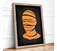 Bound Identity Abstract Framed Wall Art Print A3 Oak