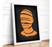 Bound Identity Abstract Framed Wall Art Print A4 White