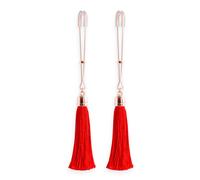 Bound Nipple Clamps Red Tassel