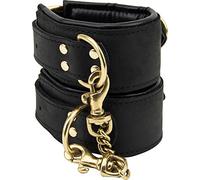 Bound Noir Nubuck Leather Slim Wrist Cuffs