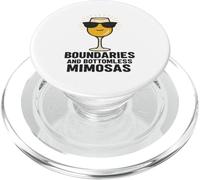 Boundaries and Bottomless Mimosas Quote PopSockets PopGrip for MagSafe