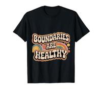 Boundaries are Healthy Emotional Respect Quotes - Value Graphic T-Shirt, Men, Black, M