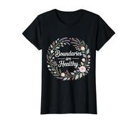 Boundaries are Healthy Emotional Respect Quotes - Value Graphic T-Shirt, Women, Black, S