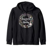 Boundaries Are Healthy Emotional Respect Quotes - Zip Hoodie