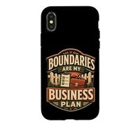 Boundaries Are My Business Plan Boundary Humor Case for iPhone X/XS