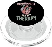 Boundaries Are My Therapy Mental Health Self-Care PopSockets PopGrip for MagSafe