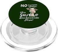Boundaries, No, funny grumpy goat PopSockets PopGrip for MagSafe
