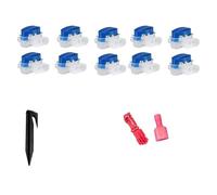 Boundary Cable Kit for Robotic Lawn Mowers - 50 Ground Pegs, 10 Cable Connectors, 10 Red Wire Connection Terminals, Compatible with WORX LANDROID, Bosch Indego, Robomow