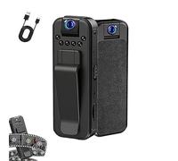 Boundbreed Camera, HD 1080p Rechargeable Mini Body Camera with Night Vison&rotating Lens, Infrared Night Vision Portable Recorder for Sport, Delivery, Travel, Camping, Cycling (Direct recording)