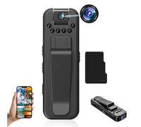 Boundbreed Camera - with Memory Card, Wearable Body Cam with Night-vision & 180 Rotation Lens Vlogging Camera, 1080p Infrared Night Vision Portable Recorder for Sport, Travel, Cycling (Direct,32g)