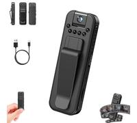 Boundbreed Wearable Body Cam with Night-Vision & 180° Rotation Lens Vlogging Camera, Lightweight Clip-On, 3 in 1 All Around Portable Video Recorder for Sport, Travel(Direct Connection,No card)