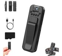 Boundbreed Wearable Body Cam with Night-Vision & 180° Rotation Lens Vlogging Camera, Lightweight Clip-On, 3 in 1 All Around Portable Video Recorder for Sport, Travel(Direct Connection,128G)