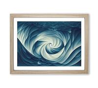 Boundless Abstract Fractals Framed Print | A3 Oak Framed Wall Art | Ready to Hang | Abstract Fantasy Picture | Living Room Bedroom Lounge Office
