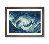 Boundless Abstract Fractals Framed Print | A4 Walnut Framed Wall Art | Ready to Hang | Abstract Fantasy Picture | Living Room Bedroom Lounge Office