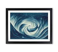 Boundless Abstract Fractals H1022 Framed Print for Living Room Bedroom Home Office Décor, Wall Art Picture Ready to Hang, Black A2 Frame (64 x 46 cm)