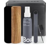 Boundless Audio Record Cleaner Kit - 5-in-1 Vinyl Record Cleaning Kit Includes Velvet Record Brush, Stylus Brush, Record Cleaning Solution, Cleaning Brush & Metal Case - Premium Vinyl Cleaning Kit