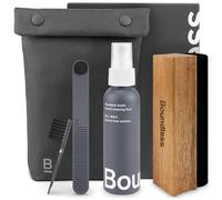 Boundless Audio Vinyl Record Cleaning Kit - 5-in-1 Vinyl Cleaning Kit Includes Velvet Record Brush, Stylus Cleaner, Cleaner Solution, Nylon Brush & Storage Bag