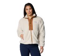 Boundless Discovery Sherpa Full Zip Fleece Jacket in Chalk & Camel Brown