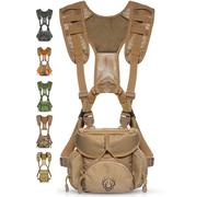 Boundless Performance Binocular Harness Chest Pack - Our Bino harness case is great for hunting, hiking, and shooting - Binoc straps secure your binoculars - holds rangefinders, bullets, gear - Coyote