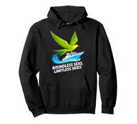 Boundless Seas Limitless Skies Nautical Bird Design Pullover Hoodie