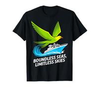 Boundless Seas Limitless Skies Nautical Bird Design T-Shirt