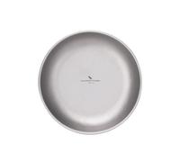 Boundless Voyage Camping Plate Titanium Pan Dish Plate with Carry Mesh Bag Ultralight Titanium Dishware and Utensils Mess Kit Hiking & Everyday Use Size-M
