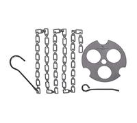 Boundless Voyage Camping Tripod Board Adjustable Titanium Hanging Chain with Hooks Fixed-loop for Pot Cup Grill Hanging Basket Ti9012O