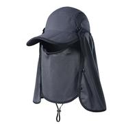 Boundless Voyage Detachable Sun Hat Outdoor 360° UPF 50+ Sun Protection Cap with Face Cover & Neck Flap Camping Hiking Fishing Jungle Hat for Men Women Grey