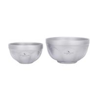 Boundless Voyage Double Walled Titanium Bowl Outdoor Camping Metal Bowl Ultralight Portable Tableware for Oatmeal, Rice, Soup, Yogurt, Salad (500ml+800ml Ti1173t)