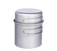 Boundless Voyage Lightweight Camping Pot Pan Cooking Set Backpacking Pot Camping Cookware Kit for Hiking Trekking Picnic Fishing Mountaineering Ti2038C