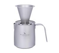 Boundless Voyage Paperless Coffee Dripper Titanium Filter Mug Set Pour Over Coffee Maker for 1-2 Cups (M-ti6008p)