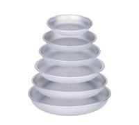 Boundless Voyage Titanium Camping Plate Dishes Saucer Lightweight Round Dinnerware Set Stackable Serving Plates Pasta Plates Travel Outdoor Home Kitchen Tableware Set Ti1141T