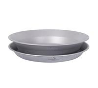 Boundless Voyage Titanium Dish Plate Bowl Set with Carry Bag Outdoor Camping Pan Dinner Set Mess Kit for Food Fruit Sauce Ti1113T