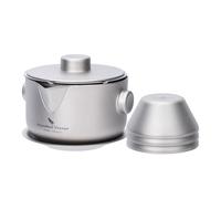 Boundless Voyage Titanium Double-Layer Tea Maker with Filter Lid Ultralight Teapot Anti-Scald Coffee Mug Drinkware for Camping Travel Office (Ti3137D-Teapot+3cups)