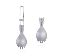 Boundless Voyage Titanium Folding Spoon Spork Fork Set Outdoor Camping Tableware Titanium Cutlery Lunchbox Cutlery Set Travel Cutlery Ti1022T