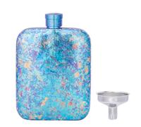 Boundless Voyage Titanium Hip Flask with Funnel 170ml Small Liquor Flask Bottle for Whiskey Vodka Alcohol Flagon for Men Ti3263D Violet