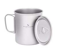Boundless Voyage Titanium Mug with Lid Outdoor Titanium Lightweight Coffee Cup for Hiking Backpacking Camping (Ti3249D-750ML)