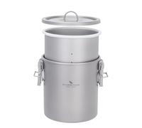 Boundless Voyage Titanium Pot Backpacker Rice Cooker Camping Cooker Multifunctional Cooking Pot for Kitchen, Hiking, Picnic, Travel and Daily Use ti2093c-d