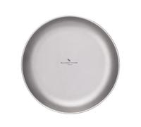Boundless Voyage Ultralight Titanium Pan Dish Plate with Carry Mesh Bag Outdoor Titanium Dishware and Utensils Mess Kit for Camping Backpack, L