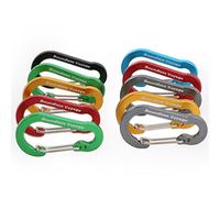Boundless Voyage Unlocking Carabiner Aluminum Alloy Carabiner Clip Key Chain Hanging Hook for Camping Hiking (10/20 Packed)