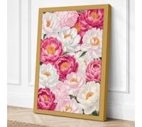 Bountiful Garden Blooms Canvas Wall Art Print 30x20 Inch (76 x 51 cm)