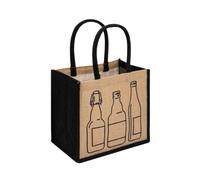 Bountiful Harvest 2 x 6 Bottle Jute Carrier - Eco-Friendly, Versatile, and Stylish (2, Beer Bottles)