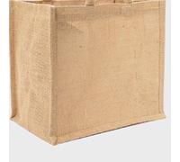 Bountiful Harvest 6 Bottle Jute Carrier - Eco-Friendly, Versatile, and Stylish Beer Gift Bag (1, Plain Beer Carrier)